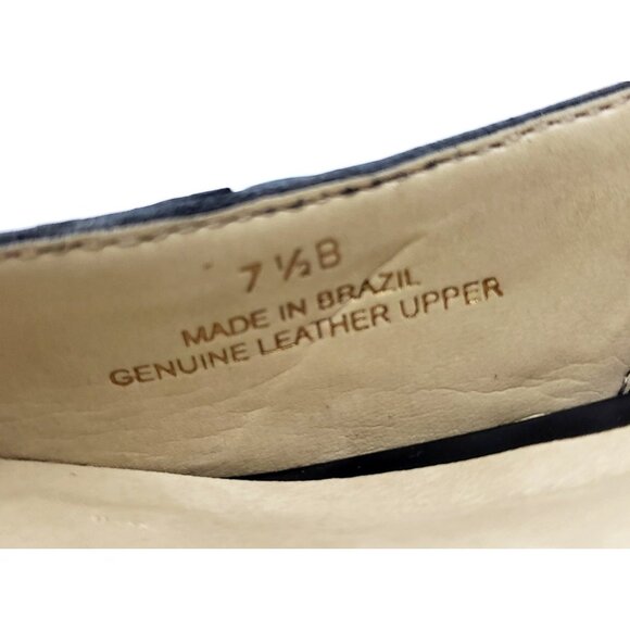 Talbots Slingback Kitten Heel Pumps Brown Black Leather Two-Tone Womens Size 7.5 - Picture 5 of 10